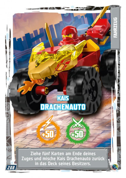 Nummer 208 I Kais Drachenauto I LEGO Ninjago TCG 9