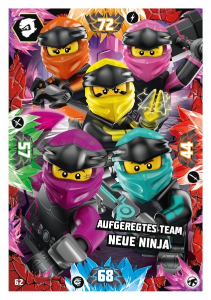 Nummer 062 I Aufgeregtes Team Neue Ninja I LEGO Ninjago TCG 8 Next Level