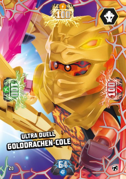 Nummer 020 I Ultra Duell Golddrachen-Cole I LEGO Ninjago TCG 8 Next Level