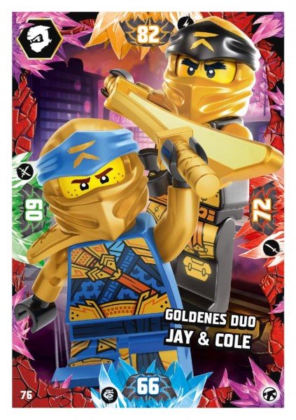 Nummer 076 I Goldenes Duo Jay & Cole I LEGO Ninjago TCG 8 Next Level