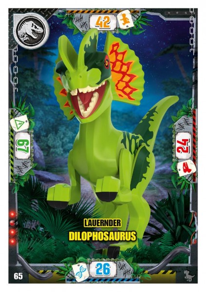 Nummer 065 I Lauernder Dilophosaurus I LEGO Jurassic World TCG 3