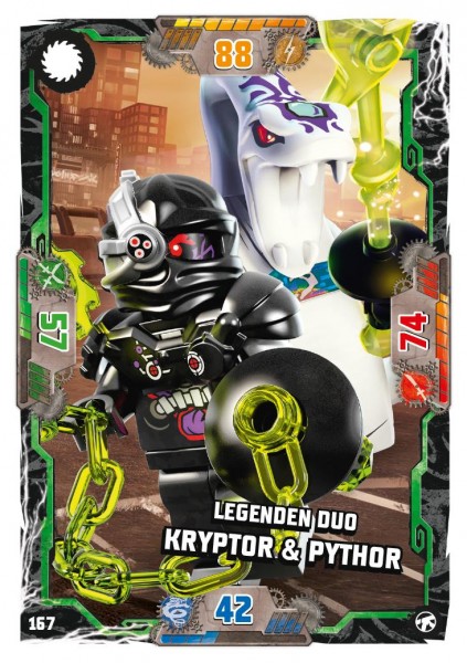 Nummer 167 I Legenden Duo Kryptor & Pythor I LEGO Ninjago TCG 8 Next Level