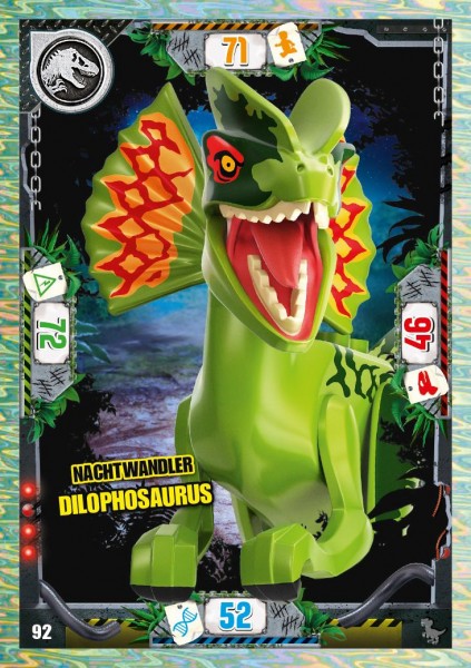 Nummer 092 I Nachtwandler Dilophosaurus I LEGO Jurassic World TCG 3