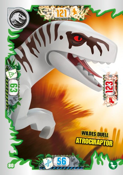 Nummer 080 I Wildes Duell Atrociraptor I LEGO Jurassic World TCG 3