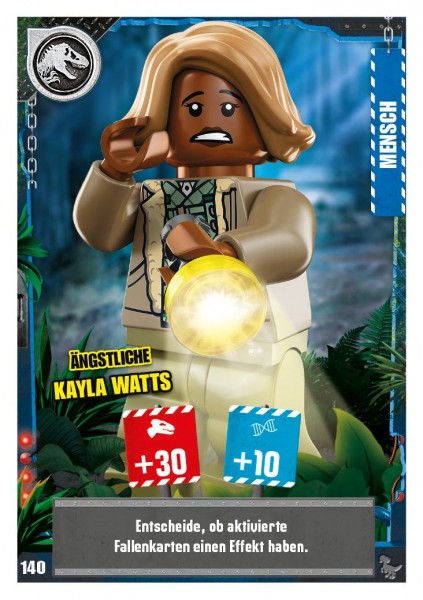 Nummer 140 I Ängstliche Kayla Watts I LEGO Jurassic World TCG 3