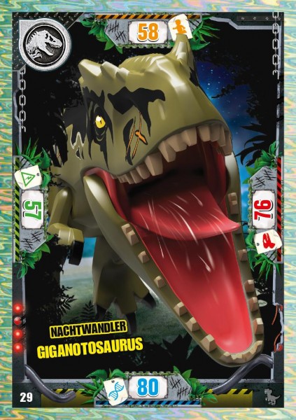 Nummer 029 I Nachtwandler Giganotosaurus I LEGO Jurassic World TCG 3