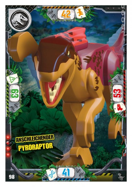 Nummer 098 I Anschleichender Pyroraptor I LEGO Jurassic World TCG 3