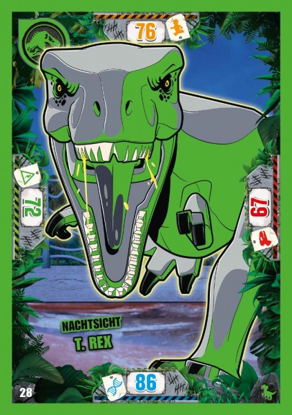 Nummer 028 I Nachtsicht T. Rex I LEGO Jurassic World TCG 3