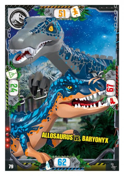 Nummer 079 I Allosaurus vs. Baryonyx I LEGO Jurassic World TCG 3