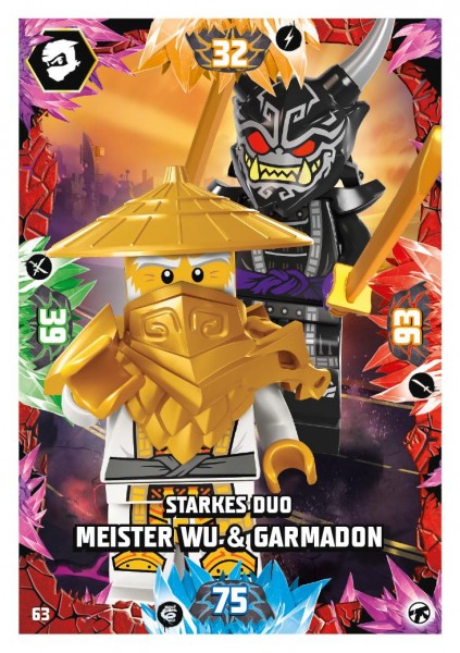 Nummer 063 I Starkes Duo Meister Wu & Garmadon I LEGO Ninjago TCG 8 Next Level