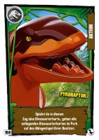 Nummer 168 I Pyroraptor I LEGO Jurassic World TCG 3 Nummer 168 I Pyroraptor I LEGO Jurassic World TCG 3