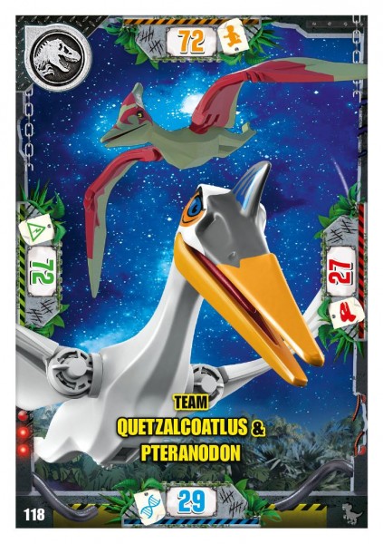 Nummer 118 I Team Quetzalcoatlus & Pteranodon I LEGO Jurassic World TCG 3