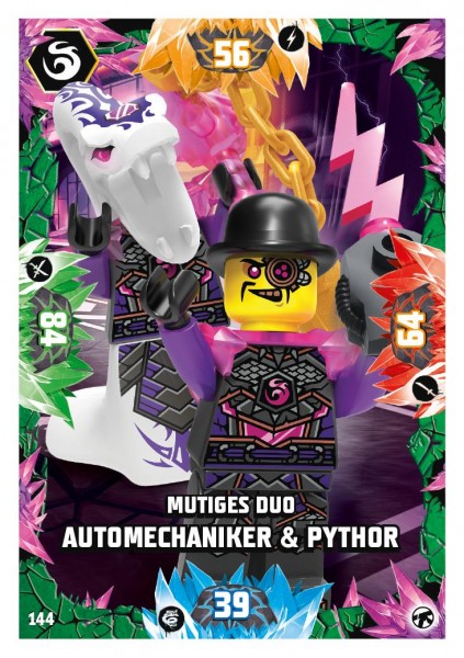 Nummer 144 I Mutiges Duo Automechaniker & Pythor I LEGO Ninjago TCG 8 Next Level