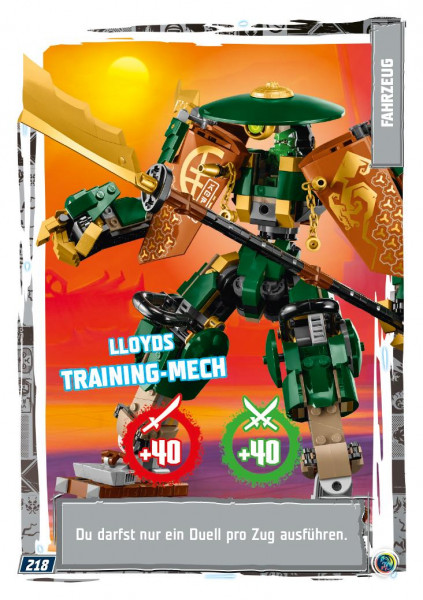 Nummer 218 I Lloyds Training-Mech I LEGO Ninjago TCG 9